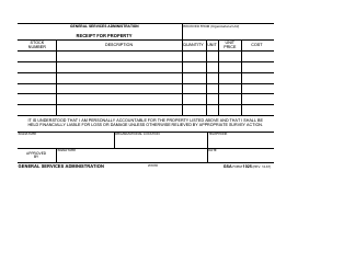 Document preview: GSA Form 1025 Receipt for Property