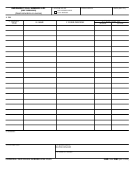 GSA Form 1099 Emergency Call Numbers List (Key Persons)