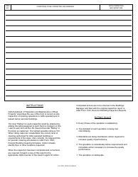 GSA Form 1181 Cleaning Inspection Report, Page 2