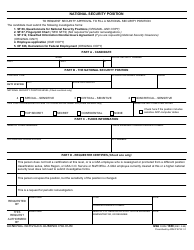 Document preview: GSA Form 1380 National Security Position