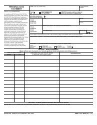 GSA Form 1349 Personal Data Statement
