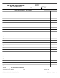 GSA Form 1378 Record of, and Receipt for, Bids and Responses