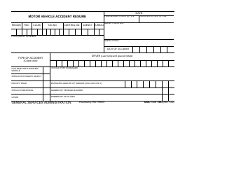 Document preview: GSA Form 1593 Motor Vehicle Accident Resume