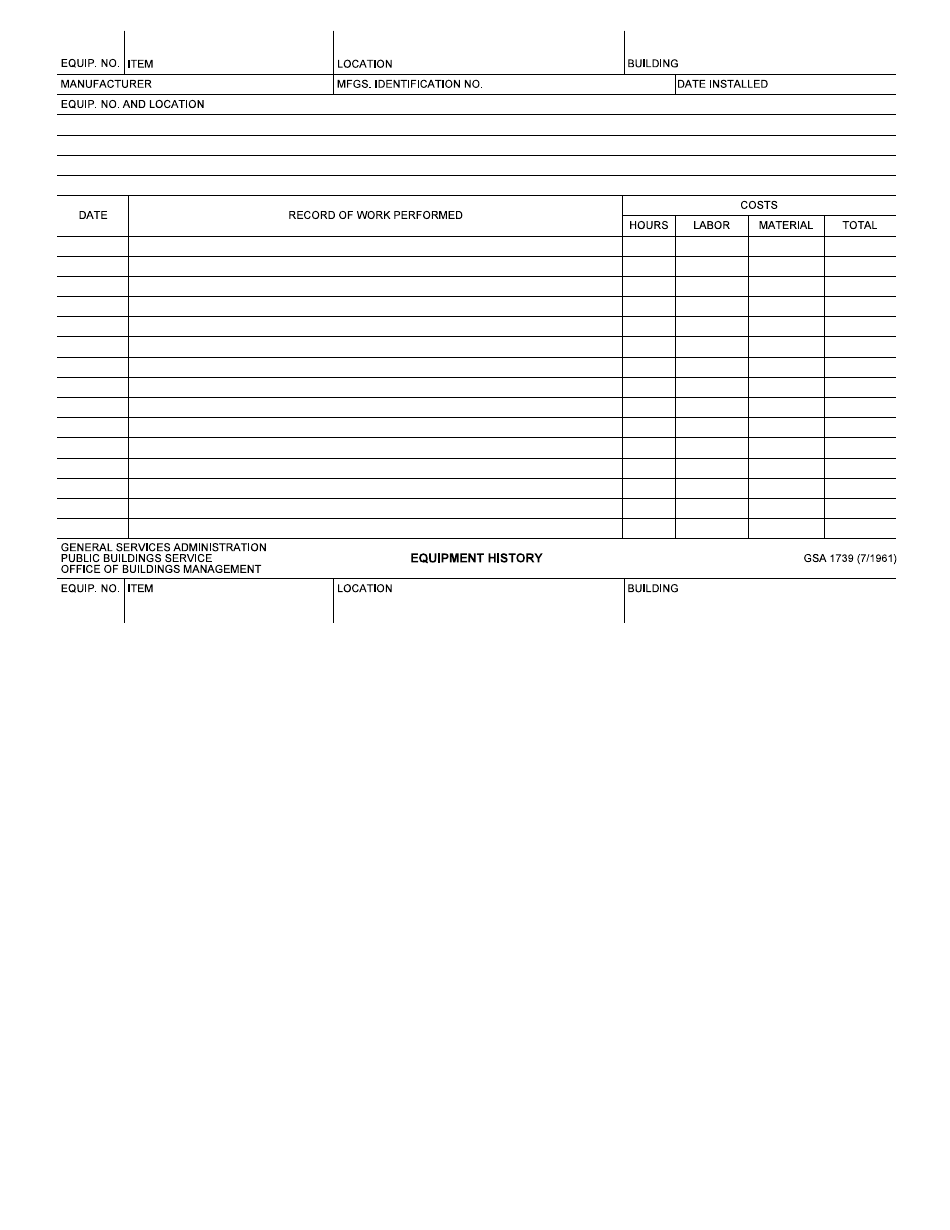 GSA Form 1739 - Fill Out, Sign Online and Download Fillable PDF ...