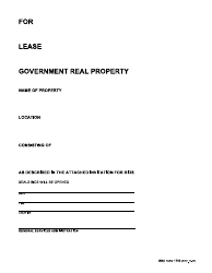 Document preview: GSA Form 1760 For Lease - Government Real Property