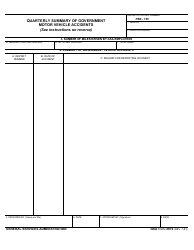 GSA Form 2075 Quarterly Summary of Government Motor Vehicle Accidents