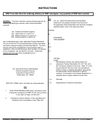 GSA Form 1781 Motor Vehicle Requisition, Page 2
