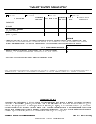 GSA Form 2511 Temporary Quarters Expense Report