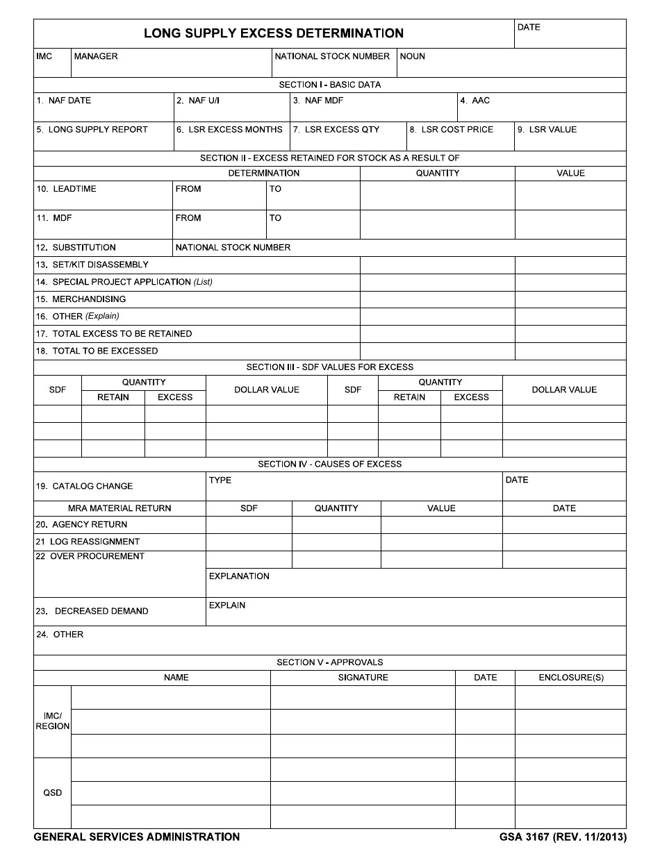 GSA Form 3167 - Fill Out, Sign Online and Download Fillable PDF ...