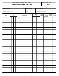 GSA Form 3079 Record of Official Time Used for Representational Functions