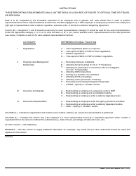 GSA Form 3079 Record of Official Time Used for Representational Functions, Page 2