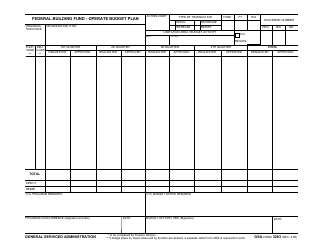 Document preview: GSA Form 3283 Federal Building Fund - Operate Budget Plan