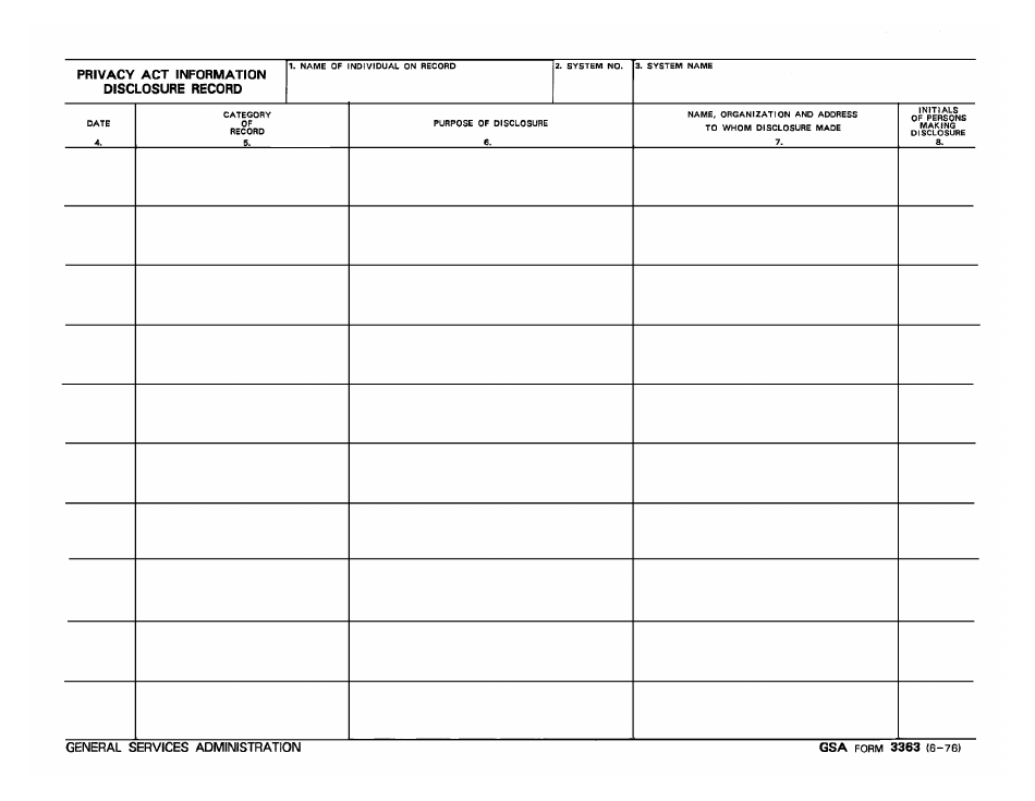 GSA Form 3363 - Fill Out, Sign Online and Download Fillable PDF ...