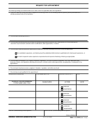 Document preview: GSA Form 3410 Request for Appointment