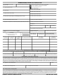 Document preview: GSA Form 2957 Reimbursable Work Authorization