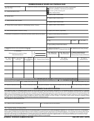 GSA Form 2957 Reimbursable Work Authorization