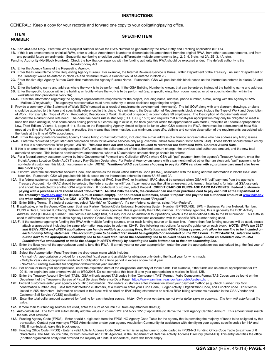 GSA Form 2957 Fill Out Sign Online And Download Fillable PDF gsa-form-2957-fill-out-sign-online-and-download-fillable-pdf