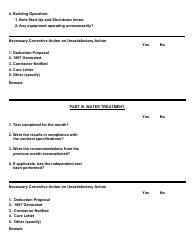 GSA Form 3423 Mechanical Contract Inspection Report, Page 4