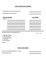 GSA Form 3423 Mechanical Contract Inspection Report, Page 5