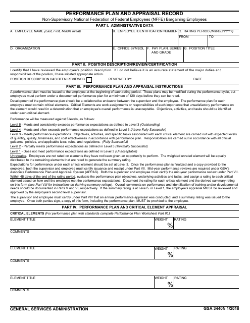GSA Form 3440N  Printable Pdf