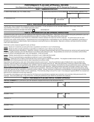 GSA Form 3440N Performance Plan and Appraisal Record - Non-supervisory Nffe Bargaining Employees
