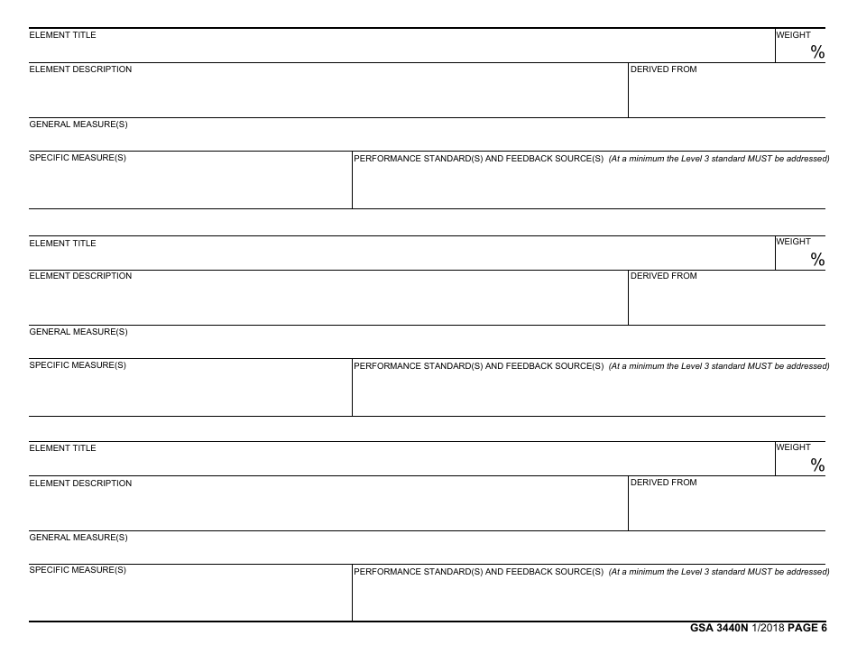 GSA Form 3440N Performance Plan and Appraisal Record - Non-supervisory Nffe Bargaining Employees, Page 6
