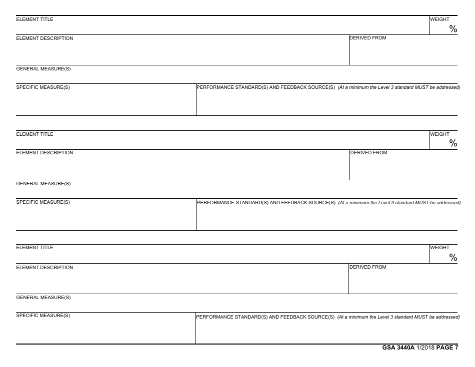 GSA Form 3440A Performance Plan and Appraisal Record - Non-supervisory Afge Bargaining Employees, Page 7