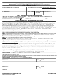 GSA Form 3440S Performance Plan and Appraisal Record