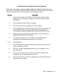 GSA Form 3542 Customer Supply Center Order, Page 2