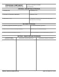 Document preview: GSA Form 3599 Program Componentbasic Information & Description