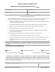 Document preview: GSA Form 3622 Senior Executive Service Recertification