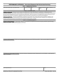 Document preview: GSA Form 3683 Performance Appraisal - Associate (Employee) Self-assessment Summary