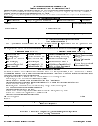 GSA Form 3675 Transit Subsidy Program Application