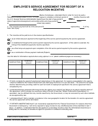 Document preview: GSA Form 3689 Employee's Service Agreement for Receipt of a Relocation Incentive