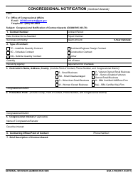 Document preview: GSA Form 3700 Congressional Notification (Contract Awards)