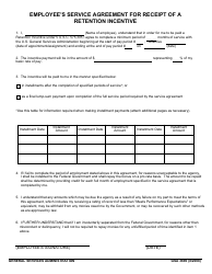 Document preview: GSA Form 3690 Employee's Service Agreement for Receipt of a Retention Incentive