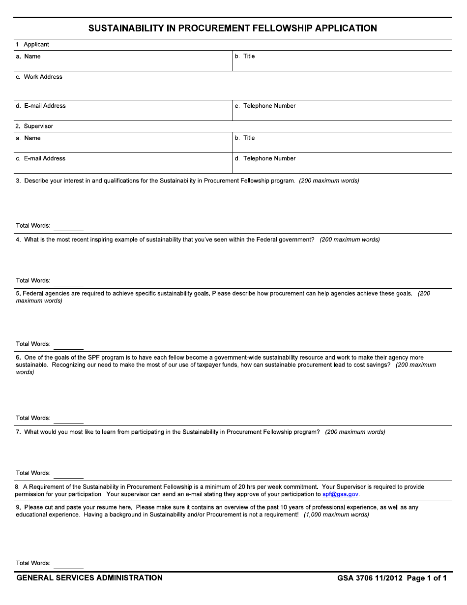 GSA Form 3706 - Fill Out, Sign Online and Download Fillable PDF ...