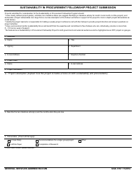 Document preview: GSA Form 3707 Sustainability in Procurement Fellowship Project Submission