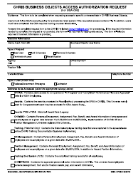 GSA Form 3705D Chris Business Objects Access Authorization Request (For GSA-Oig)