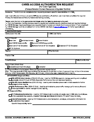 Document preview: GSA Form 3705 Chris Access Authorization Request (For Client Agencies)
