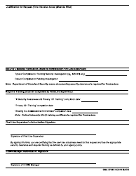GSA Form 3705C Chris Business Objects Access Authorization Request (For Cabs), Page 2