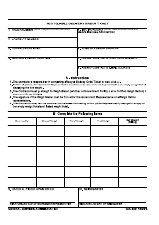 Document preview: GSA Form 4001 Recyclable Delivery Order Ticket
