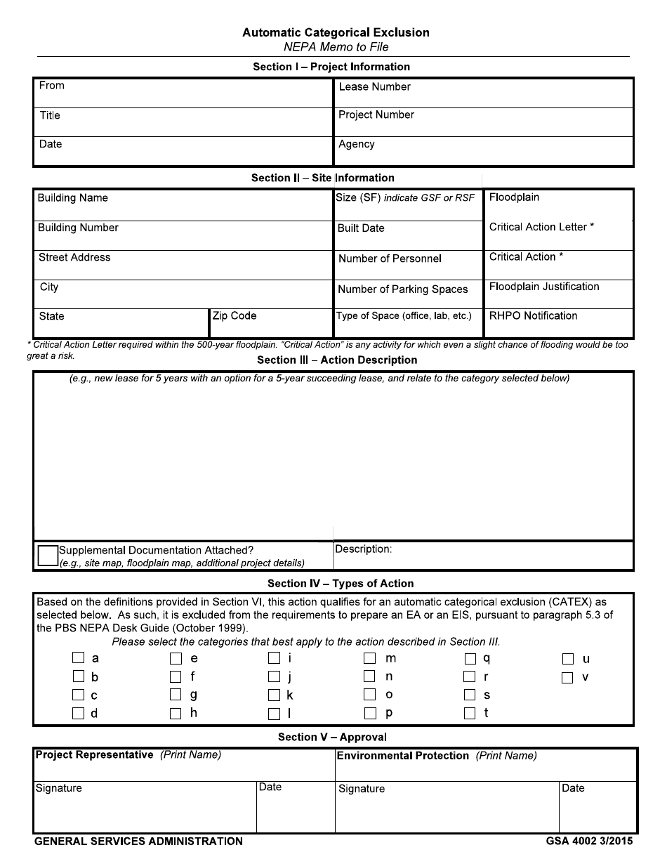 GSA Form 4002 - Fill Out, Sign Online and Download Fillable PDF ...