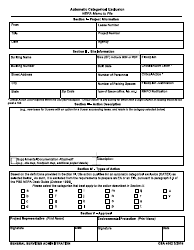 GSA Form 4002 Automatic Categorical Exclusion