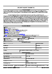 Document preview: GSA Form 5004 Security Inquiry Transmittal