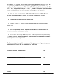GSA Form 5010 Student Volunteer Services Agreement, Page 2