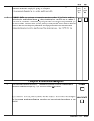 GSA Form 5021 Flsa Exemption Determination Checklist - Computer Employee Professional Exemption, Page 2