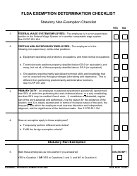 Document preview: GSA Form 5026 Flsa Exemption Determination Checklist - Statutory Non-exemption