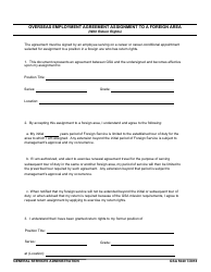 GSA Form 5040 Overseas Employment Agreement Assignment to a Foreign Area (With Return Rights)