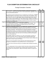 GSA Form 5027 Flsa Exemption Determination Checklist - Foreign Exemption